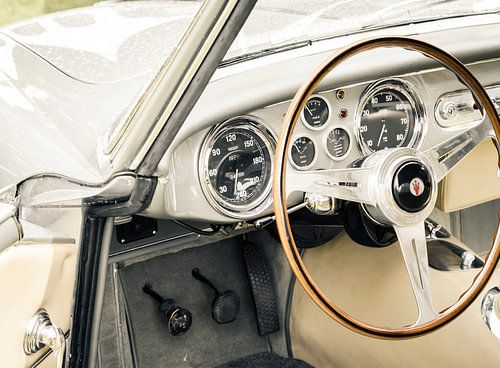 Interieur van een Maserati A6G 2000 Italiaanse coupe GT-auto