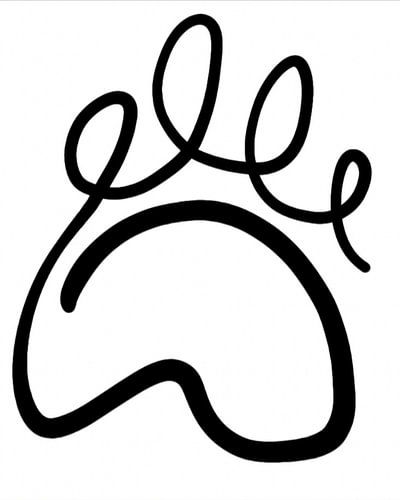 Strichzeichnung Pfotenabdruck ?