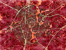 Karte von La Roche-sur-Yon im stil 'Amber Autumn'