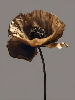 Getrocknete goldene Mohnblumen