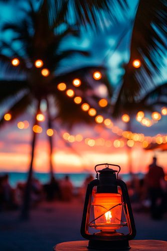 Romantic evening atmosphere on the beach by Poster Art Shop