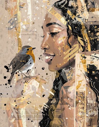 Gouden Stilte met Roodborstje