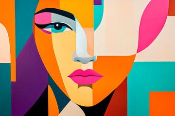 Colourful mask - modern art by Poster Art Shop