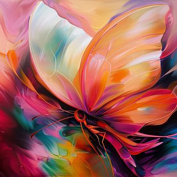 Papillon abstrait et coloré — majestueux