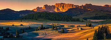 Lever de soleil sur l'Alpe di Siusi sur Henk Meijer Photography