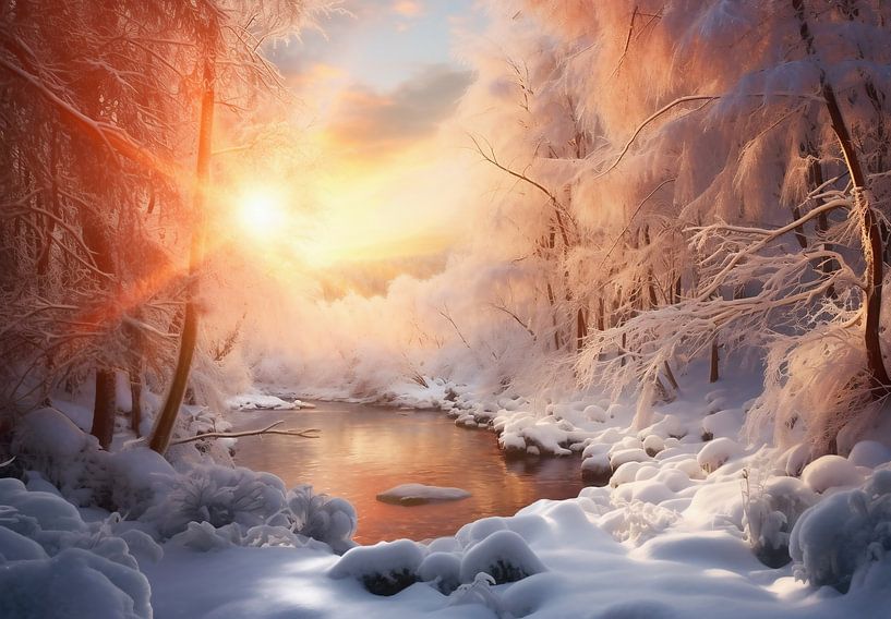 Romantische Winterlandschaft von fernlichtsicht