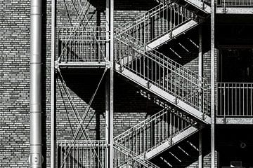 Steel staircase by Dieter Walther