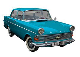 Opel Rekord P2 in blauw van aRi F. Huber