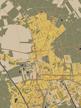 Carte d'Emmen dans le style de Gustav Klimt sur Maporia