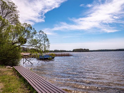 Landschap met meer in het Mecklenburgse merengebied