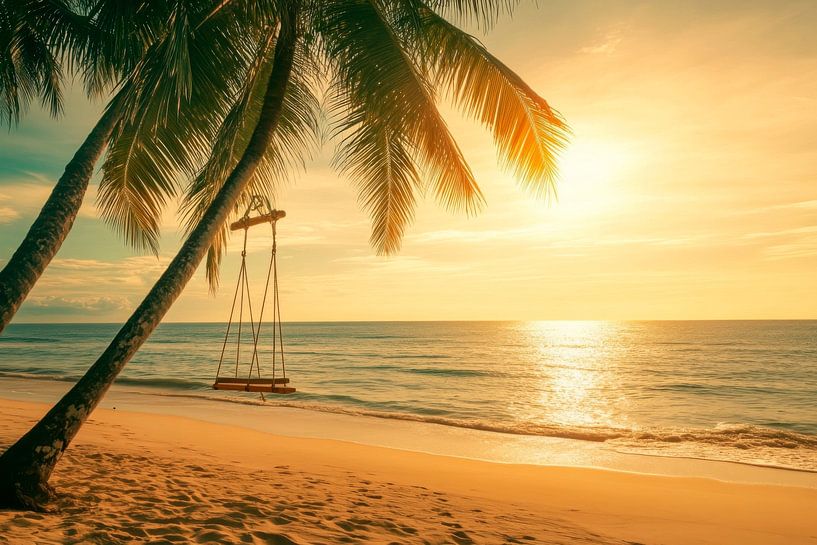 Tropical sunset by Poster Art Shop