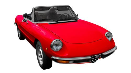 Alfa Romeo Spider Coda Tronca in red