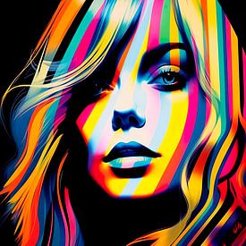 The girl with striped hair van Harry Hadders