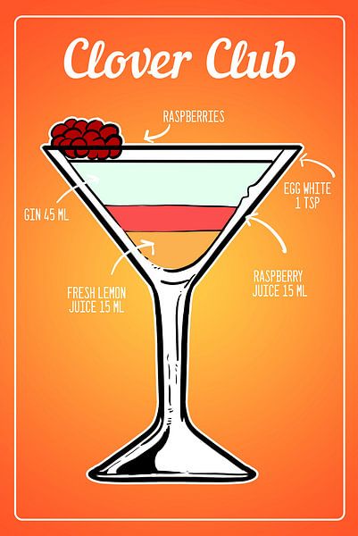 Clover Club Cocktail van ColorDreamer