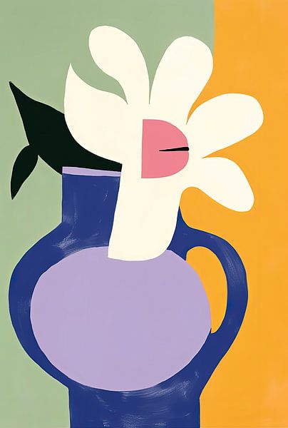 Contrast between Flowering and Abstract Art by ByNoukk