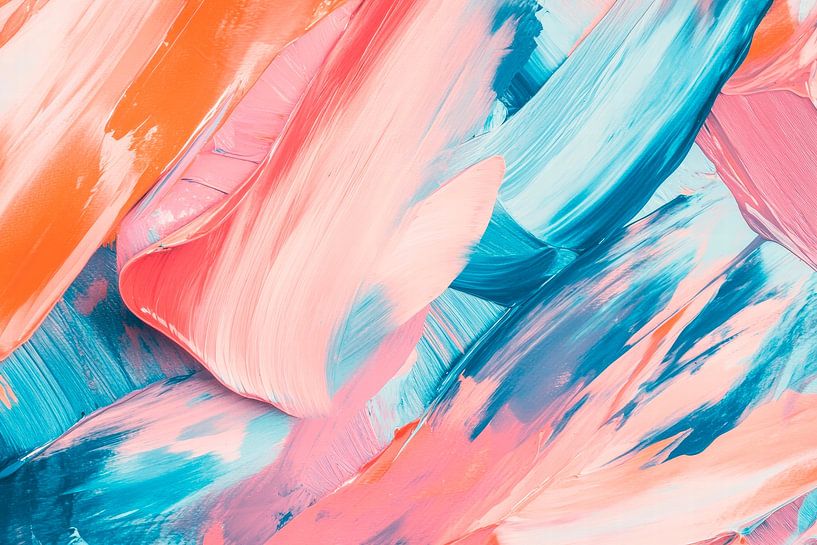 Farbenspiel in Pastell – Abstrakt von Poster Art Shop