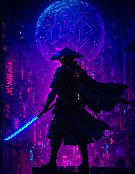 Samurai Ronin Style Cyberpunk Japon par Ruzerin