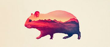 Colourful animal landscape by Poster Art Shop