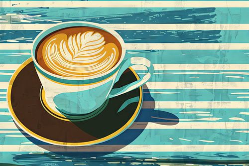 Geniet van koffie - Kleurrijke abstractie