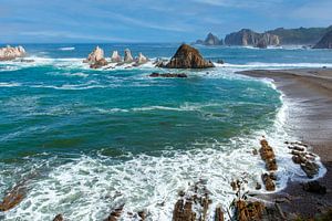 Strand Gueirúa in Spanien