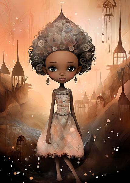 Wunderschöne schwarze Prinzessin von haroulita