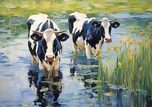 Koeien in de Sloot van ARTEO Schilderijen