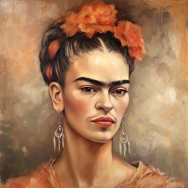Frida Poster - Frida Kunstdruck Wandkunst Portrait von Niklas Maximilian