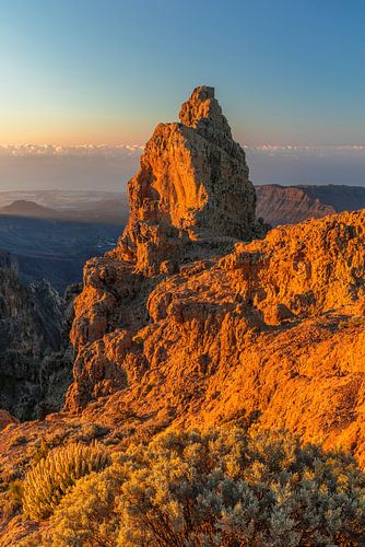 Pico de las Nieves at sunrise