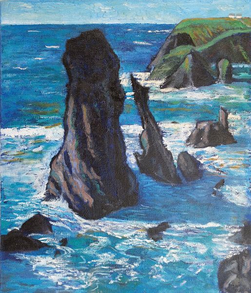 Rock in the surf by simonevanbelkom