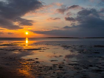 Wattenmeer an der Nordsee bei Sonnenuntergang von Animaflora PicsStock