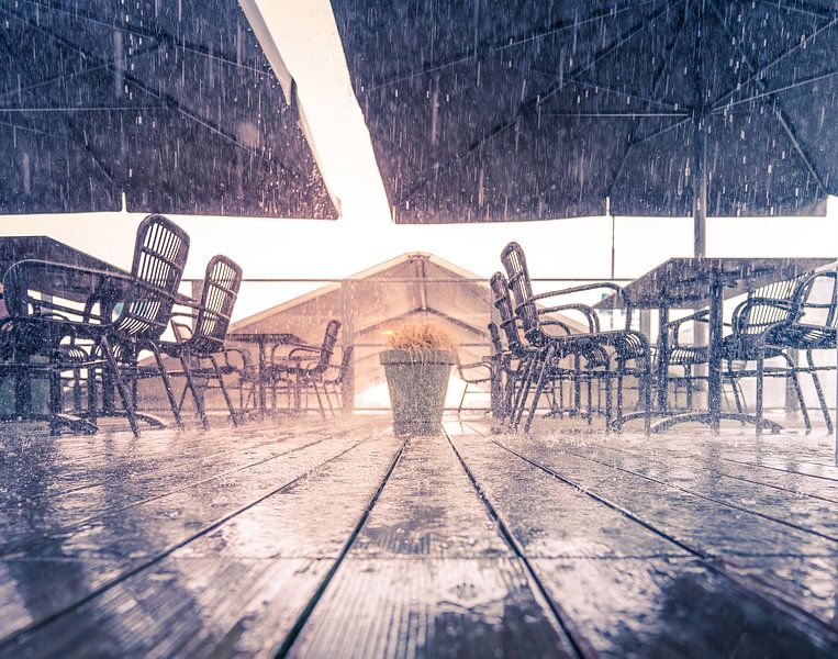 Pastellfarbener Regen von Reurings aan de Muur