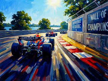 Peinture artistique sur le thème de la F1 au Circuit Gilles Villeneuve