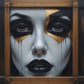 Mosaic design in black and gold by Matthias Spartz