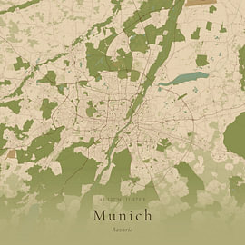 Historische Landkarte von München, Deutschland