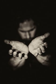 Hands and faces photo poster or wall decoration art