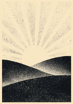 Zon over heuvels Minimaal van Niklas Maximilian