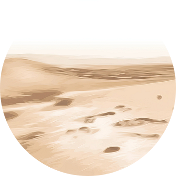 Beige Schilderij Harmony's Embrace | Landschapschilderij van Blikvanger Schilderijen