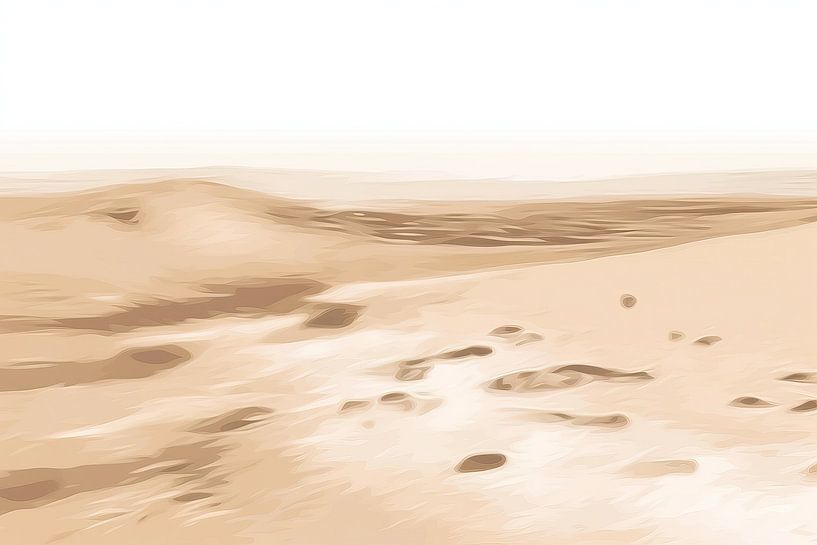 Beige Painting Harmony&#039;s Embrace | Landscape painting by Eye catching paintings