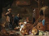 Küche innen, David Teniers der Jüngere, Jan Davidsz. de Heem von Meisterhafte Meister Miniaturansicht