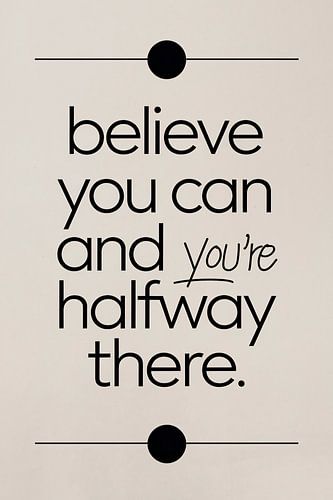 Affiche de texte de motivation simple