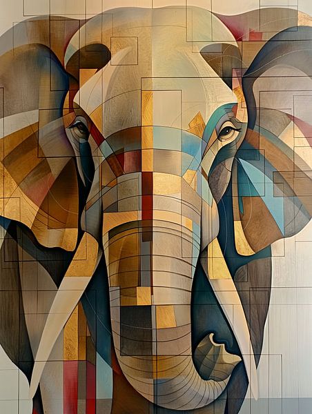 Éléphant abstrait par Bert Nijholt
