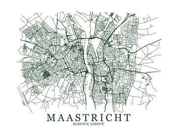 Gestylter Stadtplan von Maastricht von Peter Hooijmeijer