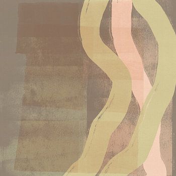 Neutrale abstrakte Linien in Taupe, Rosa und zartem Grün