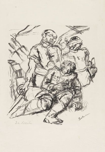 Gefallene Soldaten, MAX BECKMANN, 1914 von Atelier Liesjes
