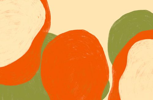 Scandinavië Organisch Abstract Beige Roest