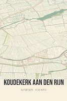 Vintage landkaart van Koudekerk aan den Rijn (Zuid-Holland)