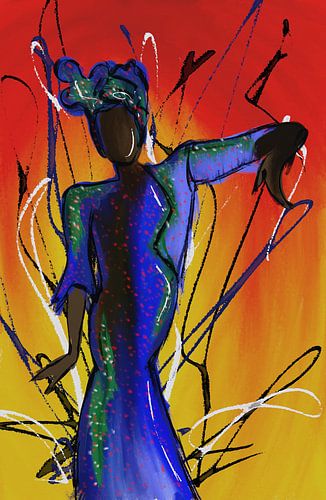 Afrikaanse vrouw dansend