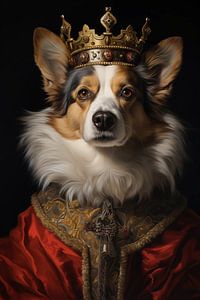 Portrait d'un chien royal sur haroulita