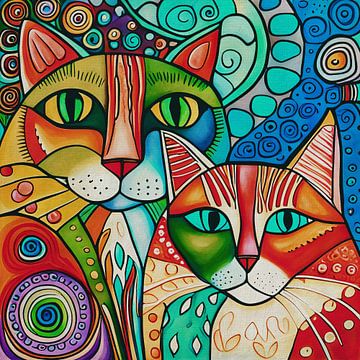 Gek op deze kattenschilderijen