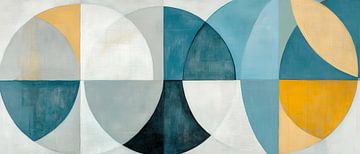 Geometric shapes in soft colours by Poster Art Shop